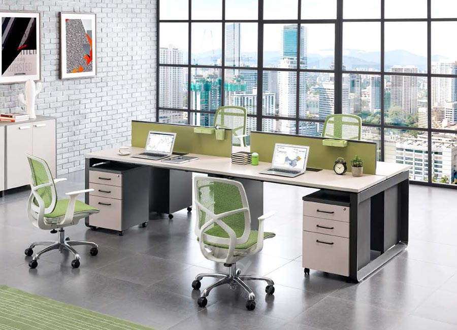 FT福特系列-工業風辦公室家具帶屏風