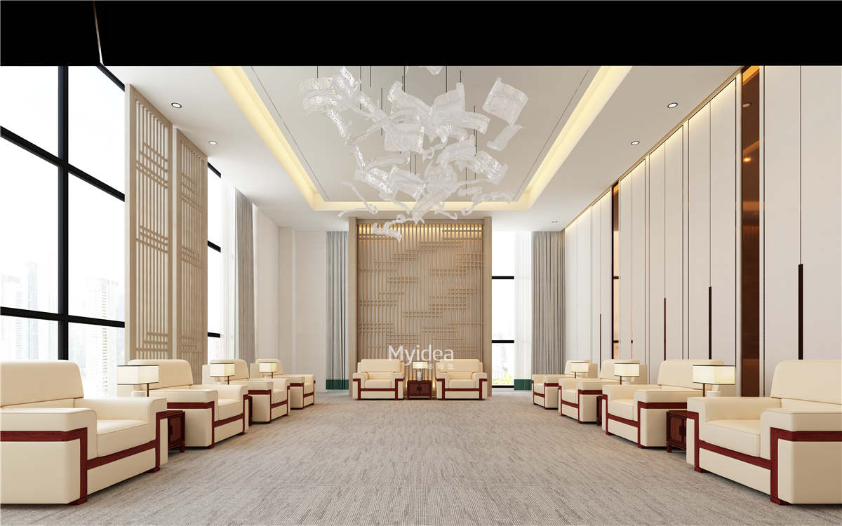 中式辦公家具-接待沙發廠家