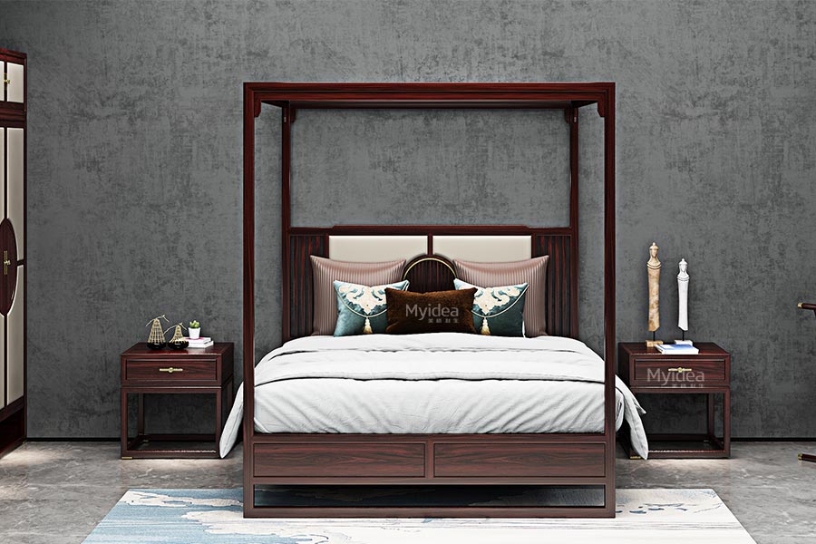 酒店公寓實(shí)木床