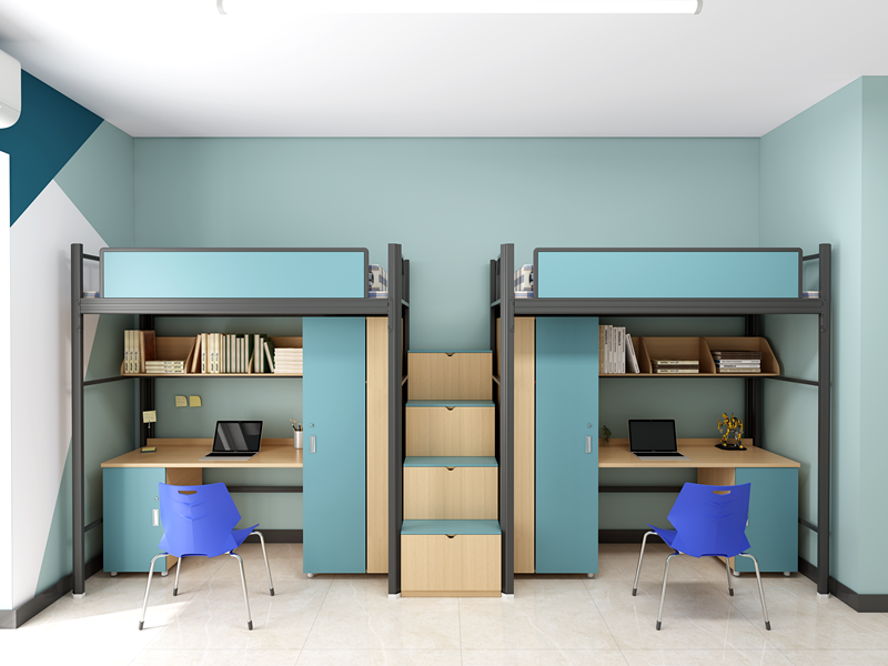 大學宿舍床上床下桌